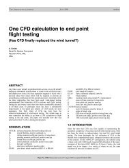 One CFD calculation to end point flight testing