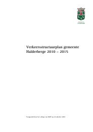 Verkeersstructuurplan gemeente Halderberge 2010 – 2015
