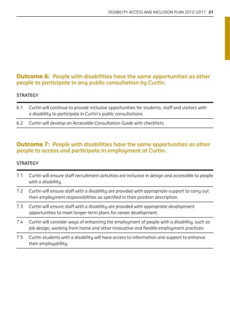 Disability Access and Inclusion Plan 2012-2017 - Unilife - Curtin ...