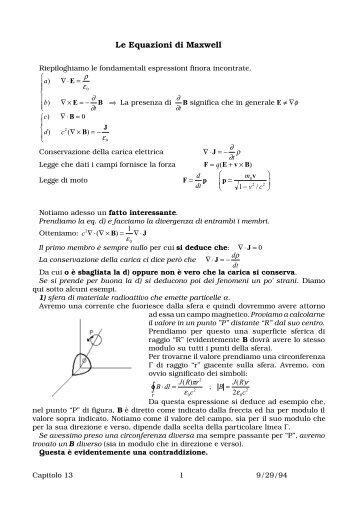 Le Equazioni di Maxwell