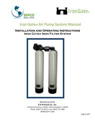 Iron Gate® Air Pump System Manual - RE Prescott Company