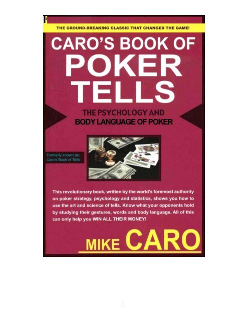 Mike Caro - Caros Book Of Poker Tells.pdf - Time Out Hut