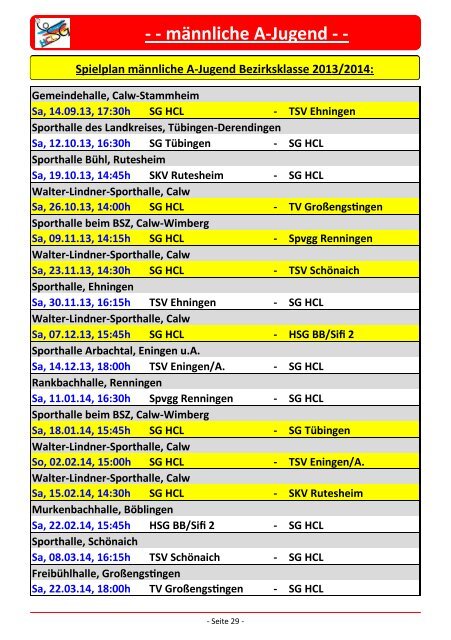 Hallenheft 2013/14! - SG HCL News