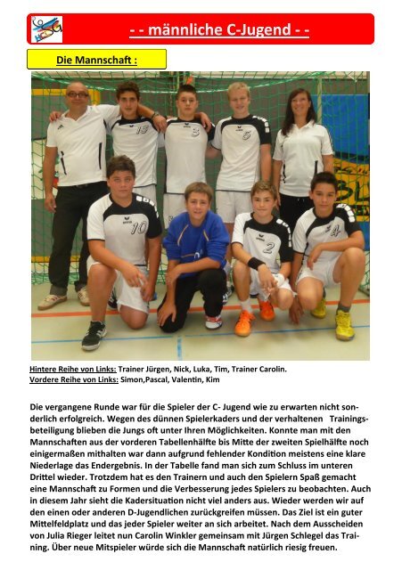 Hallenheft 2013/14! - SG HCL News