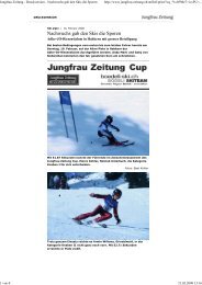 Bericht Jungfrau Zeitung Cup Habkern