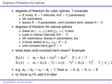 kernel methods for regression and classification