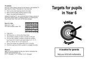 Maths Targets Year 6 Term 1