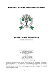 nhis operational guidelines - Defence Health Maintenance Ltd