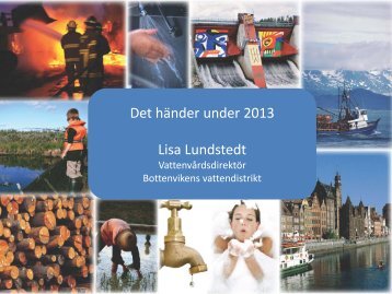 Det hÃ¤nder under 2013 Lisa Lundstedt - Vattenmyndigheterna
