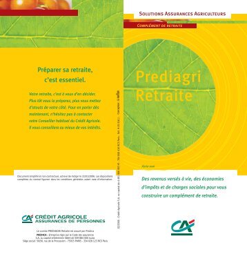 Prediagri Retraite - Crédit agricole Centre-est