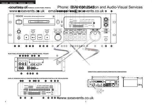 Sound - Denon-DN-M1050R-manual - SXS Events