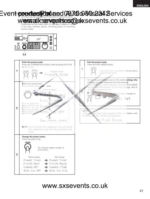 Sound - Denon-DN-M1050R-manual - SXS Events