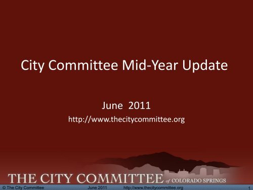 Initial Report - The City Committee