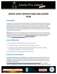 waste audit instructions and lesson plan - Waste-Free Lunch ...