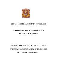 KENYA MEDICAL TRAINING COLLEGE - KMTC