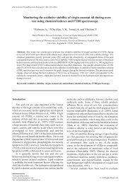 Monitoring the oxidative stability of virgin coconut oil during oven ...