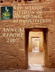 ANNUAL REPORT - New Mexico Division of Vocational Rehabilitation