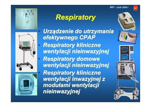 Wentylacja nieinwazyjna i rÃ³Å¼ne formy jej klinicznego zastosowania ...