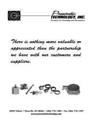 Download our Product Line Card! (PDF) - Pneumatic Technology, Inc
