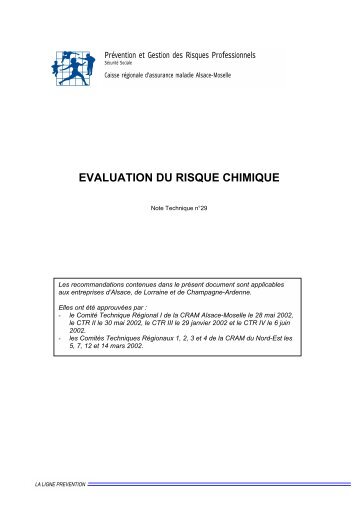 EVALUATION DU RISQUE CHIMIQUE