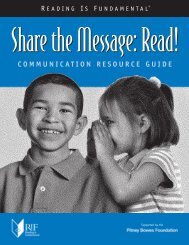 COMMUNICATION RESOURCE GUIDE - Reading Is Fundamental