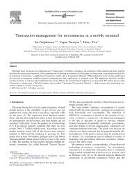 Transaction management for m-commerce at a mobile terminal - Free