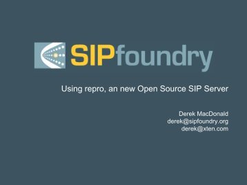 Using repro, an new Open Source SIP Server - reSIProcate