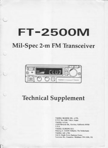yaesu-ft-2500m-technical-supplement