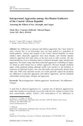 Interpersonal Aggression among Aka Hunter-Gatherers of the ...