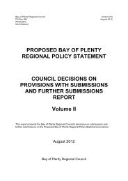 proposed bay of plenty regional policy statement council decisions ...