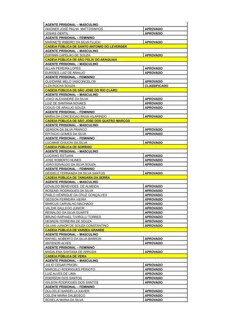 PROCESSO SELETIVO SISTEMA PRISIONAL E SOCIOEDUCATIVO