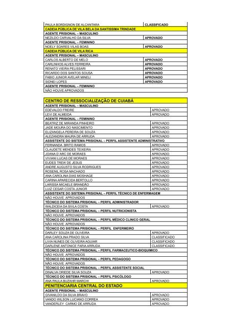 PROCESSO SELETIVO SISTEMA PRISIONAL E SOCIOEDUCATIVO