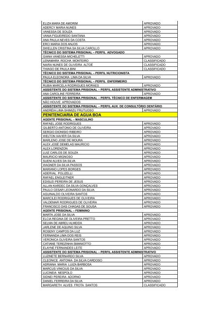 PROCESSO SELETIVO SISTEMA PRISIONAL E SOCIOEDUCATIVO