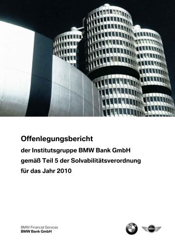 Offenlegungsbericht - BMW Bank Gmbh