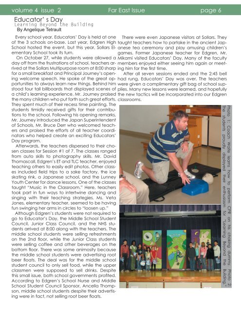 Vol.4.Issue.2.November.2008 - Edgren High School EagleNet
