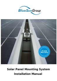 Solar Panel Mounting System Installation Manual - BlueSun Group.