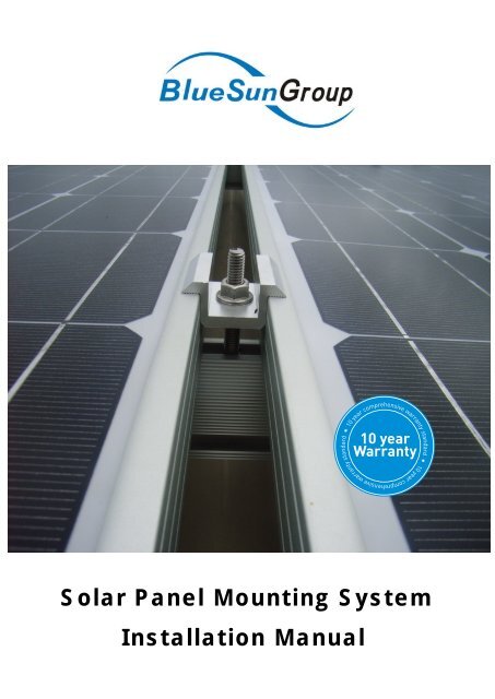 Solar Panel Mounting System Installation Manual Bluesun Group