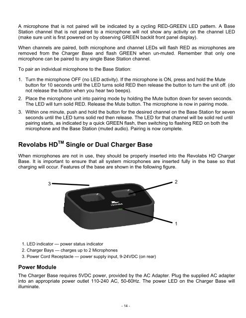 Revolabs HD™ Single/Dual Wireless Microphone System