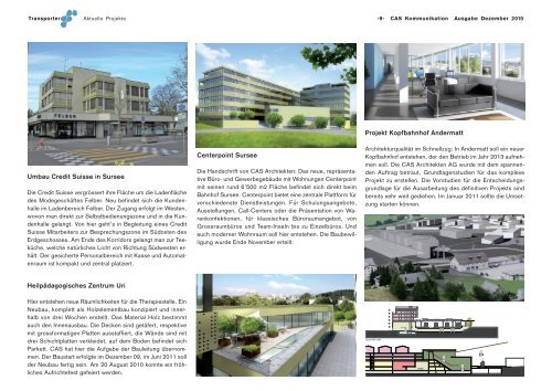 Kommunikation im Fokus - CAS Architekten