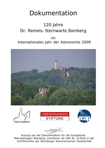 Dokumentation: 120 Jahre Dr. Remeis-Sternwarte ... - IYA 2009