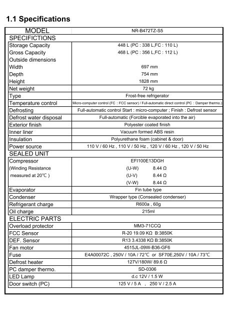 Panasonic refrigerator power consumption deals