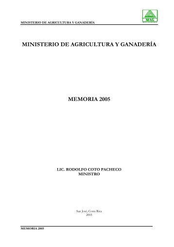 Memorias 2005 - Ministerio de Agricultura y GanaderÃ­a