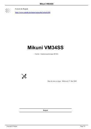 Mikuni VM34SS - Ratpak