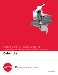 Strengthening Monitoring and Reporting in Colombia - Watchlist