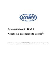 SystemVerilog 3.1 Draft 4 Specification - VHDL International (VI)