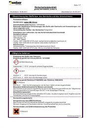 Sicherheitsdatenblatt - Saint-Gobain Weber AG