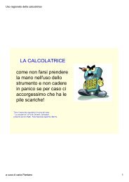 pdf-uso ragionato della calcolatrice - Matematicaweb.it