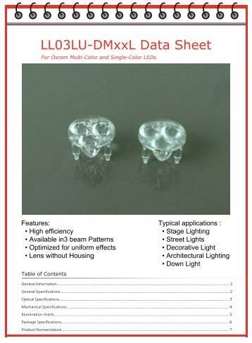 LL03LU-DMxxL DATA SHEET FOR OSRAM OSLON