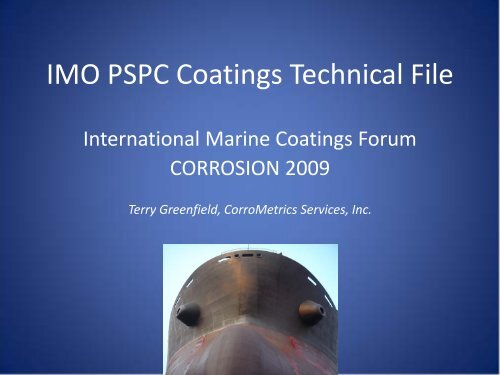 IMO PSPC Coatings Technical File - NSRP