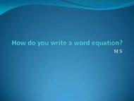 How do you write a word equation?